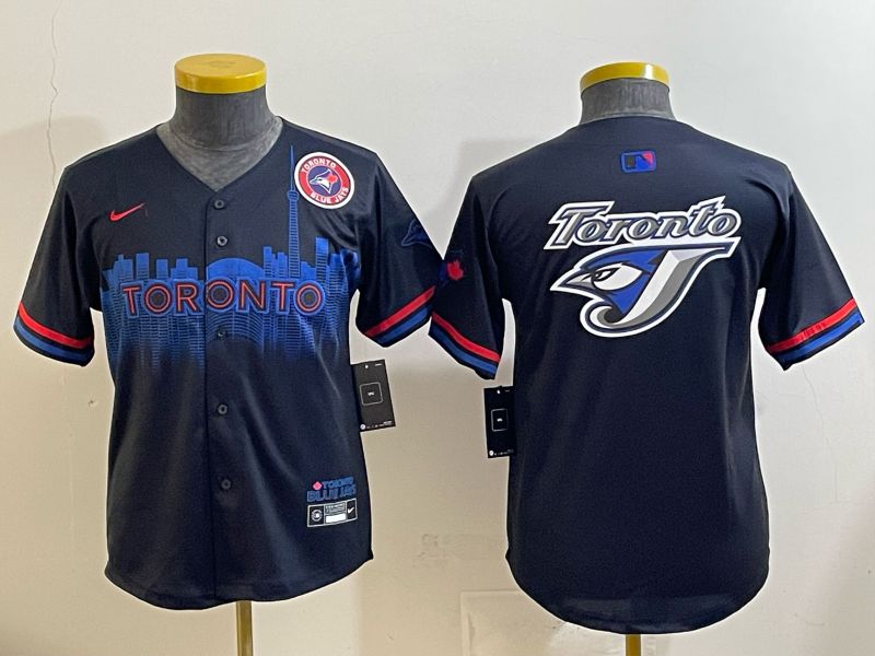 Youth 2025 Toronto Blue Jays Blank black Joint Name Nike MLB Jersey 019
